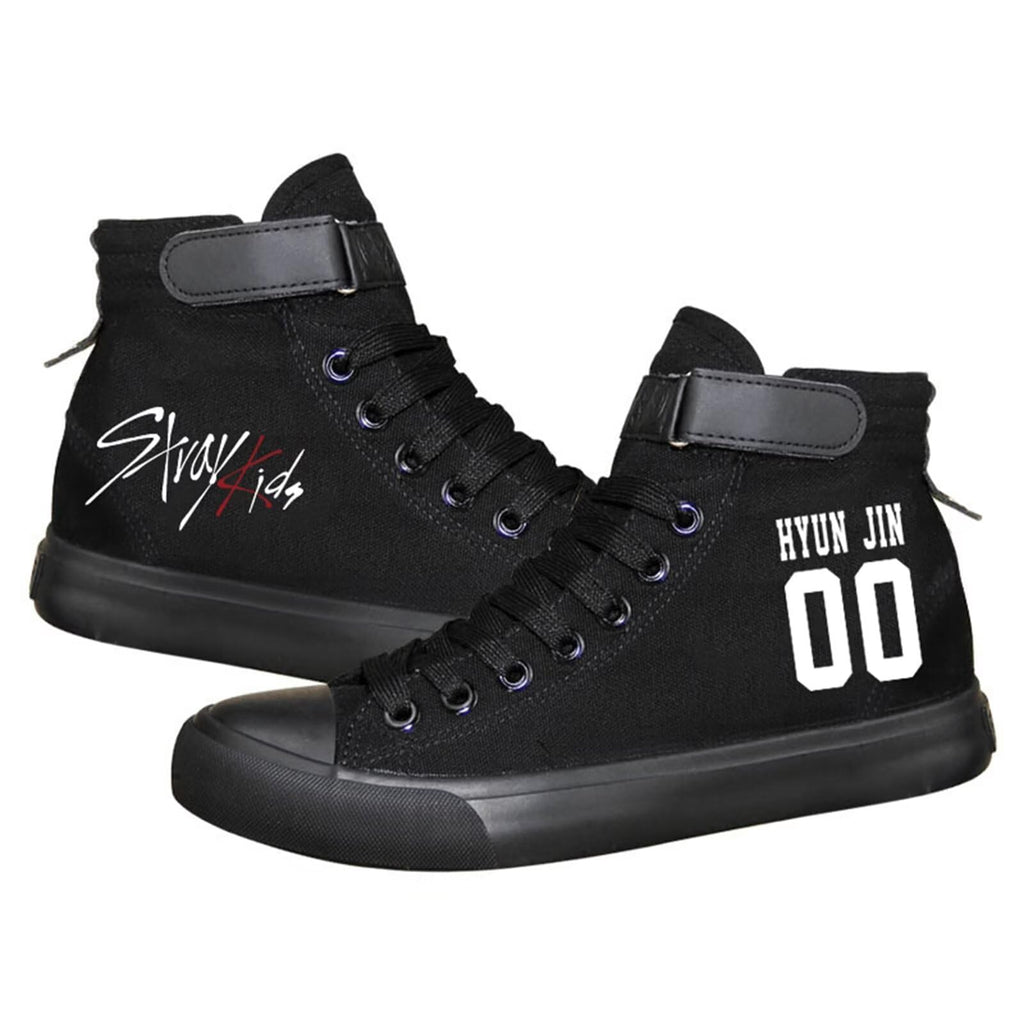 KPOP Stray Kids Merch Shoes Sneakers Bang Chan Lee Know ChangBin Han I.N Felix HyunJin Seungmin Hiphop High-Top Canvas Shoes