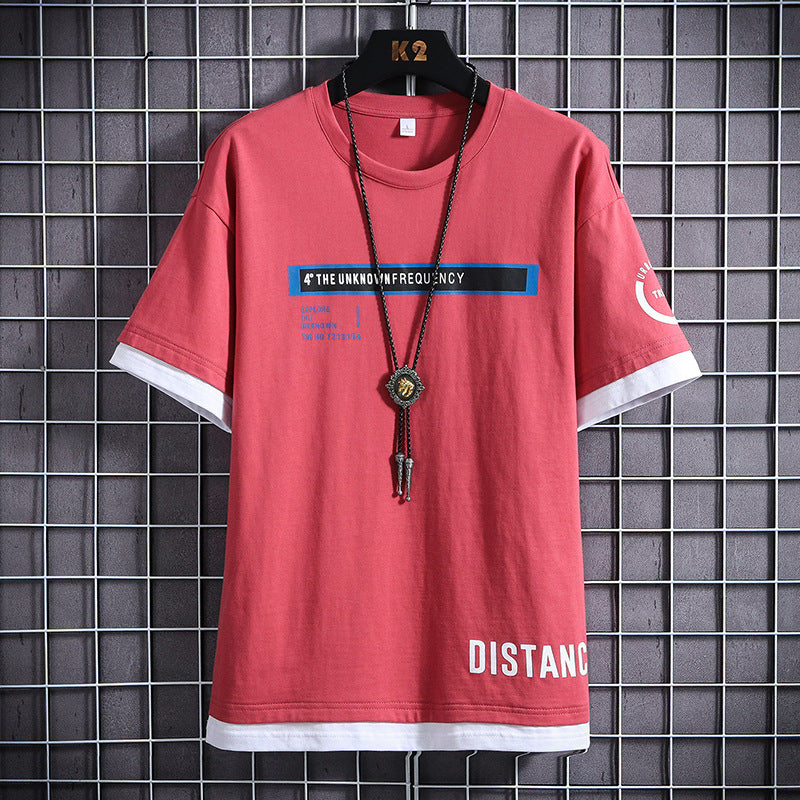Fashionable Letter Print Cotton T-Shirt for Teens