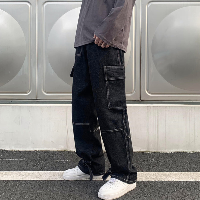 Men's Hip Hop Casual Wide Leg Jeans
