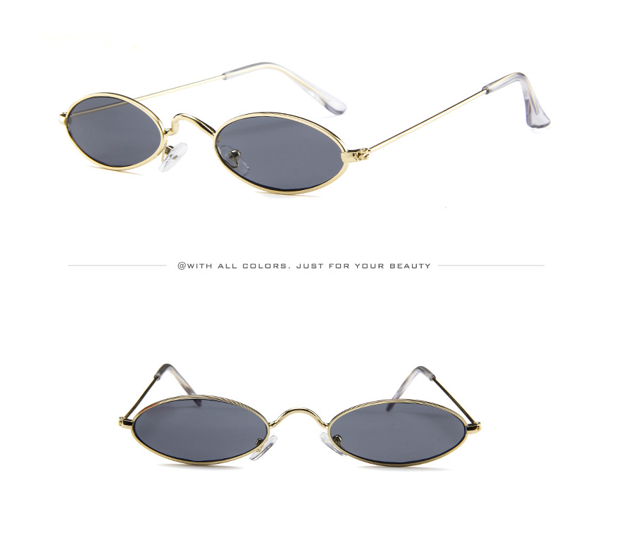 2018 Korean Metal Oval Sunglasses for Men & Women